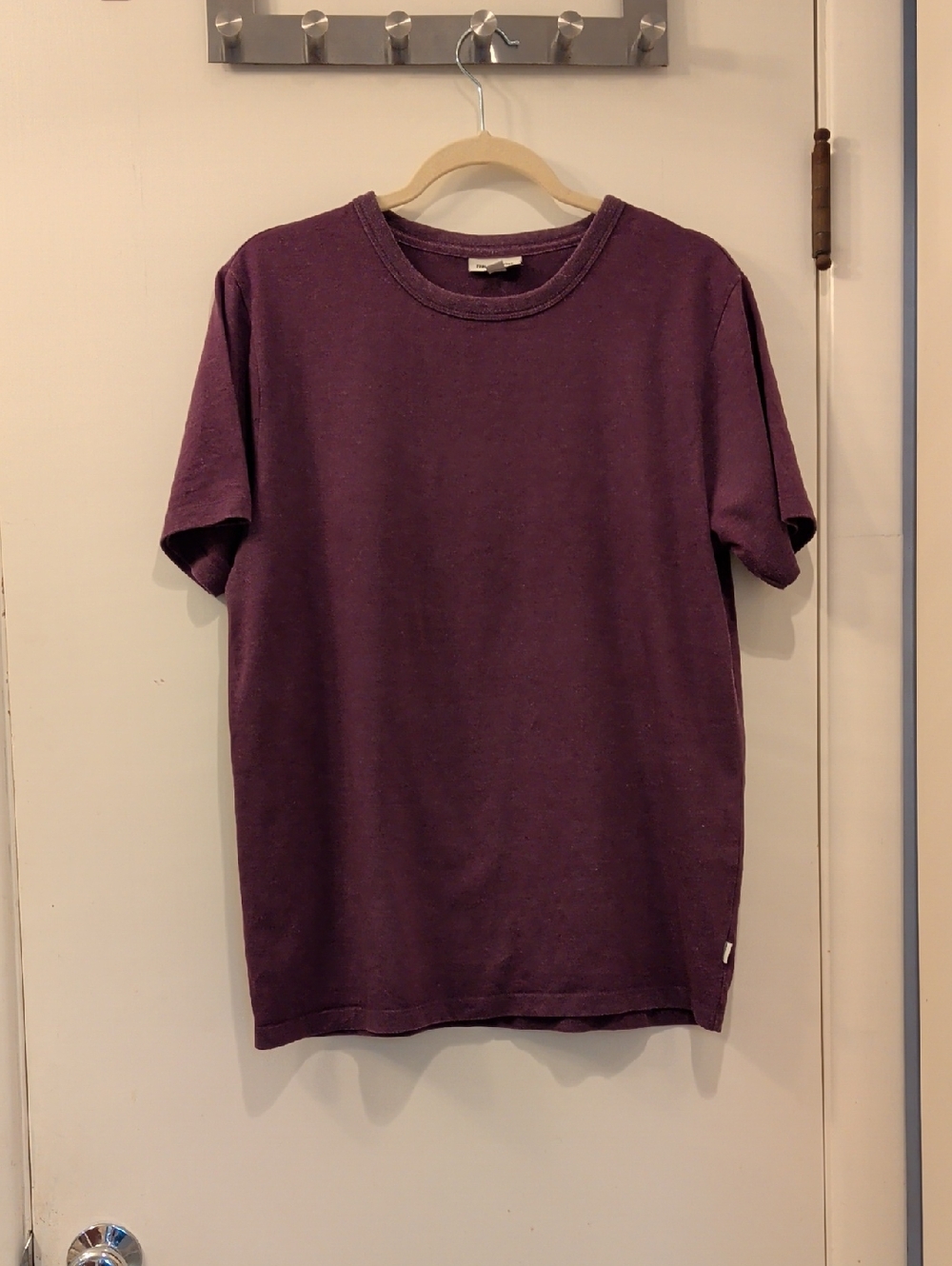 Frank And Oak Men's Crew Neck T‑Shirt in Purple